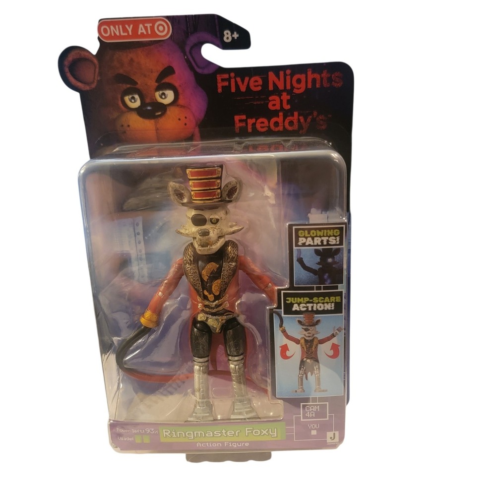 Jazwares FNAF Ringmaster Foxy Action Figure Target Exclusive New Glow Jump Scare